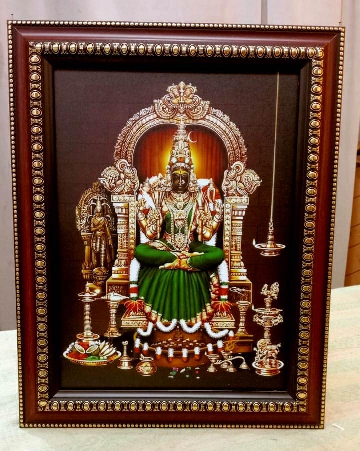 kanchi-kamatchi-god-photo-frame Kanchi Kamatchi Photo Frame – Divine Amman Wall Hanging - Image 1