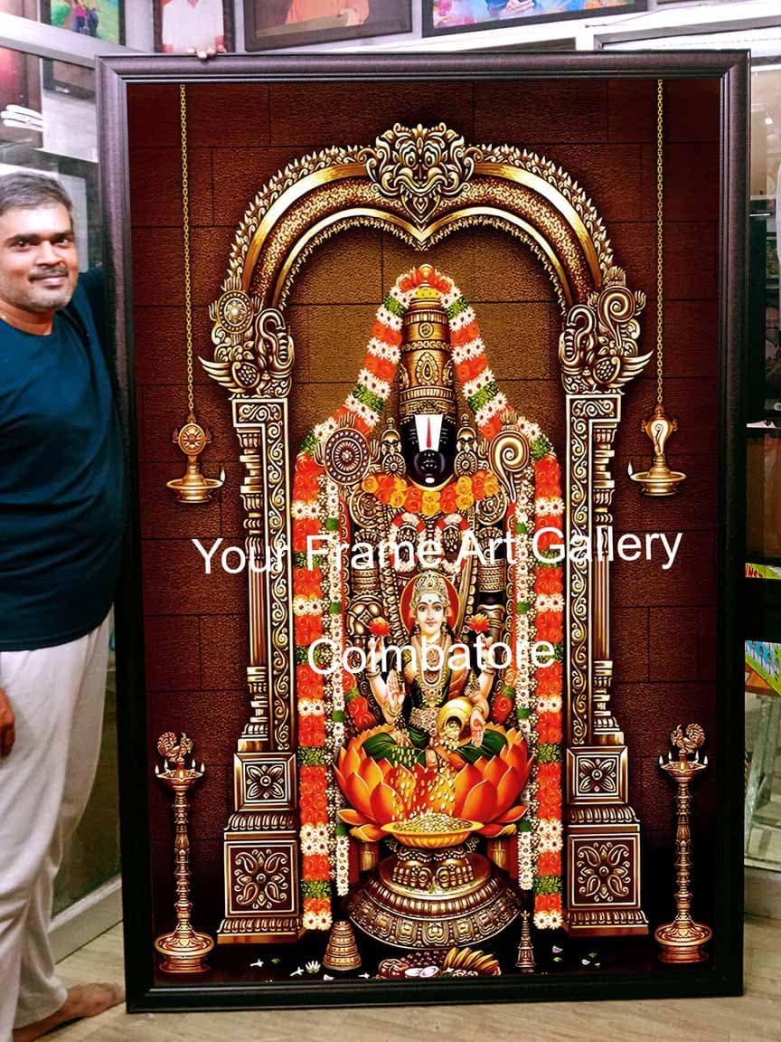 6x4-feet-photo-frame Perumal Balaji Photo Frame (6x4 feet ) | Lord Venkateswara Art - Image 1